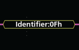 Identifiers are shown in yellow boxes. Identifier values can be displayed in either hex, binary, or decimal.