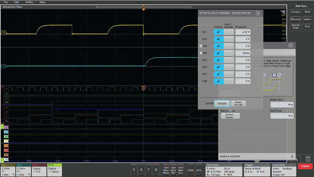 Using waveform trigger modes to isolate signal integrity issues