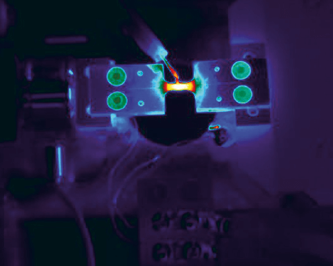 Thermal image of a thermocouple